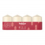 Bolsius Velas cilíndricas Ø60x40 mm, crema, 4 uds.