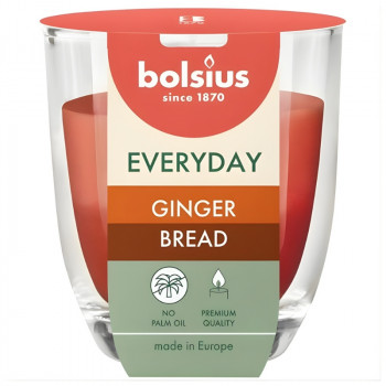 Bolsius Everyday vela aromática en vaso Ø70 x 80 mm, pan de jengibre