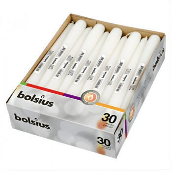 Bolsius vela de mesa 245/24 mm, blanco