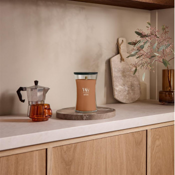 WoodWick vela Radiant Amber, mediana