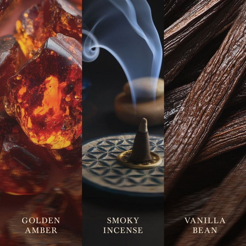 WoodWick vela Radiant Amber, mediana