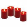 Goobay velas de cera LED, 10 cm, rojo