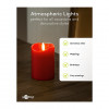 Goobay velas de cera LED, 10 cm, rojo