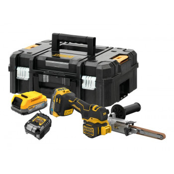 DeWALT DCM200E2T 18V lima de banda a batería, 2 baterías Powerstack de 1,7Ah, TSTAK