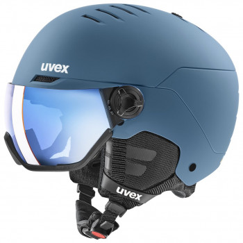 UVEX Wanted Visor casco de esquí, Piedra/Azul, 58-61