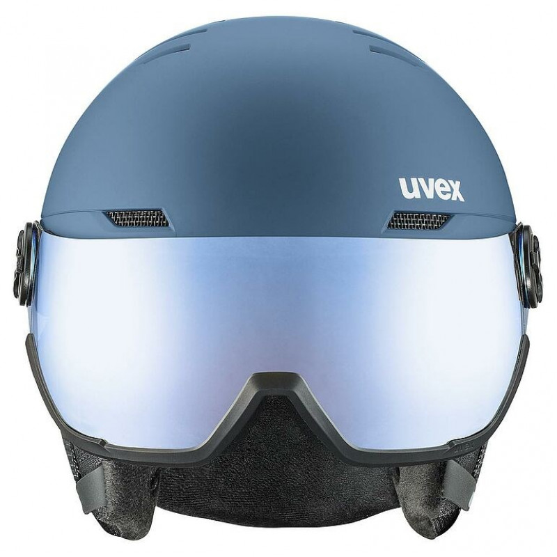 UVEX Wanted Visor casco de esquí, Piedra/Azul, 58-61
