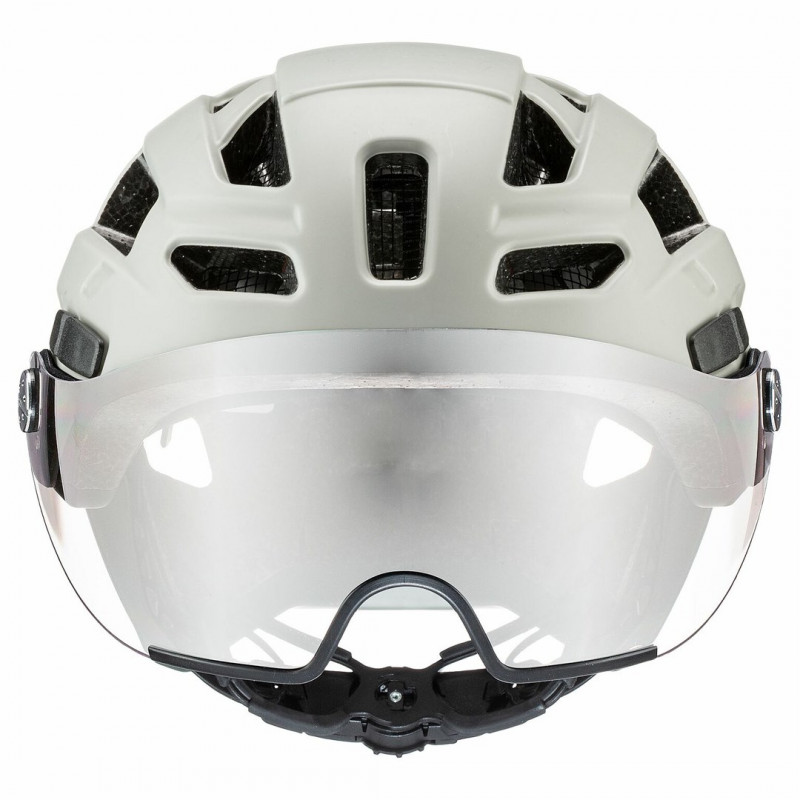 UVEX Finale Visor casco de bicicleta, blanco/arena, 52-57