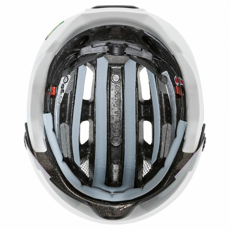 UVEX Finale Visor casco de bicicleta, blanco/arena, 52-57