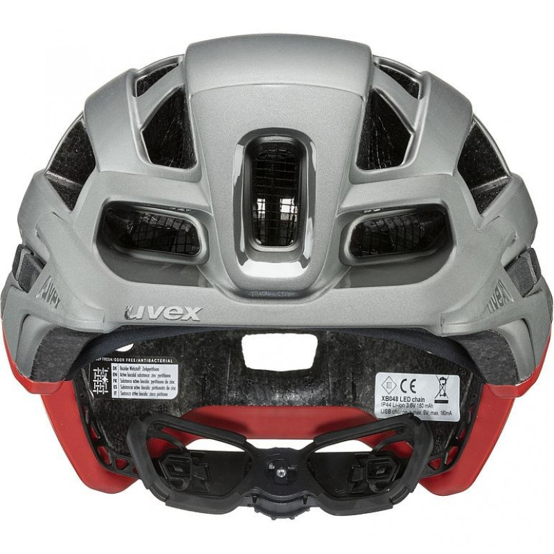 UVEX Finale Light 2.0 casco de bicicleta, gris/rojo, 52-57