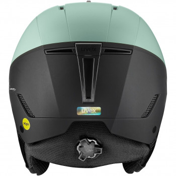 Casco de esquí UVEX Stance MIPS 51-55, negro/verde