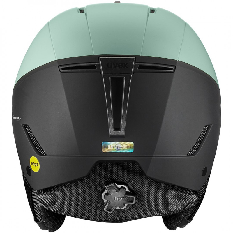 Casco de esquí UVEX Stance MIPS 51-55, negro/verde