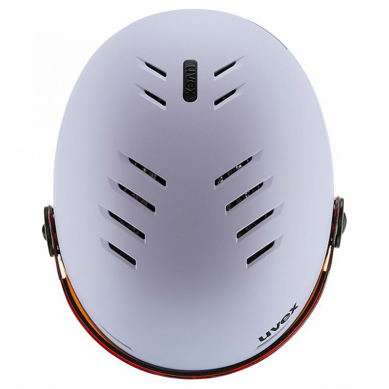 Casco de esquí infantil UVEX Rocket jr. Visor 54-58, lavanda