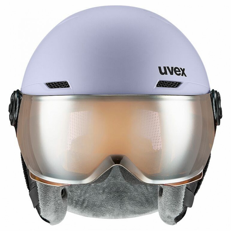 Casco de esquí infantil UVEX Rocket jr. Visor 54-58, lavanda