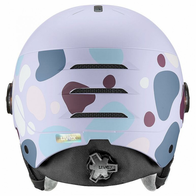 Casco de esquí infantil UVEX Rocket jr. Visor 54-58, lavanda