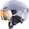 Casco de esquí infantil UVEX Rocket jr. Visor 54-58, lavanda