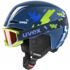 Set de casco de esquí para niños UVEX Viti, azul, 46-50 (56/S/317/11)