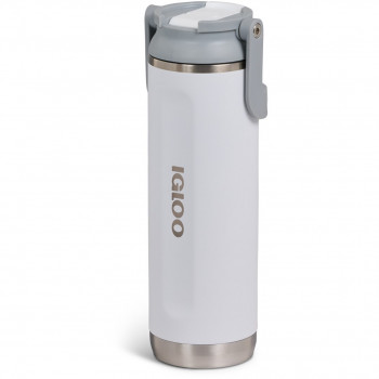 Igloo Sport Sipper 20 oz botella térmica con pajita, 0,6 l, blanco