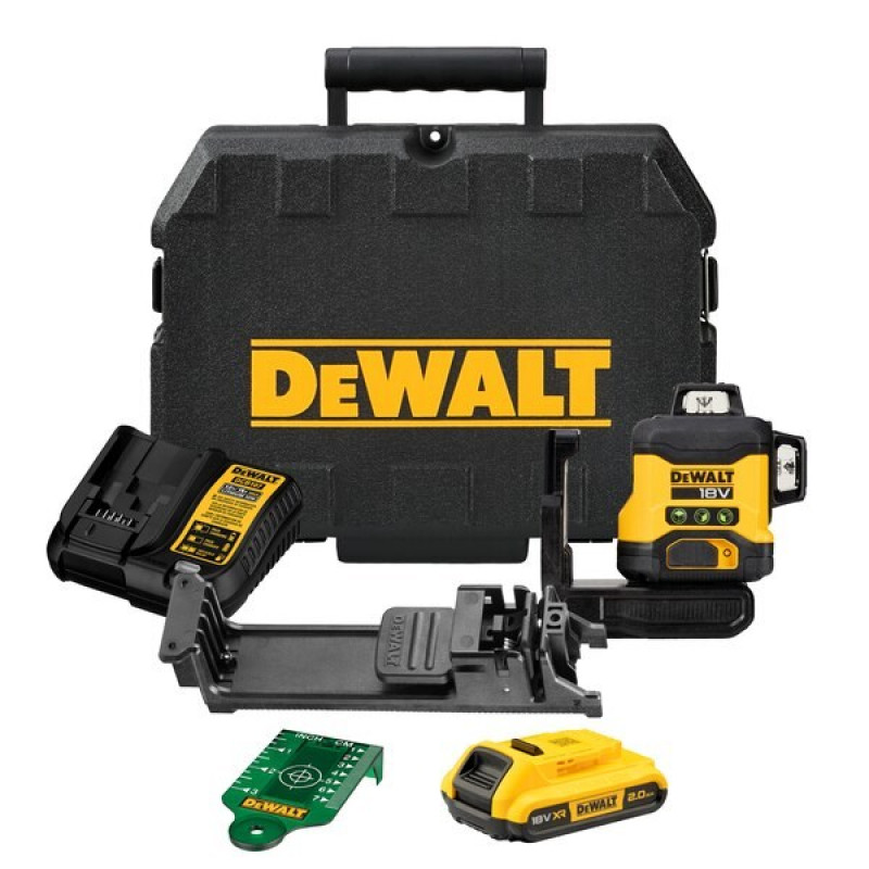 Láser de líneas cruzadas DeWalt DCLE34031D1-QW 3x360°, verde, 40 m, 18 V, 2 Ah batería, maletín TSTAK