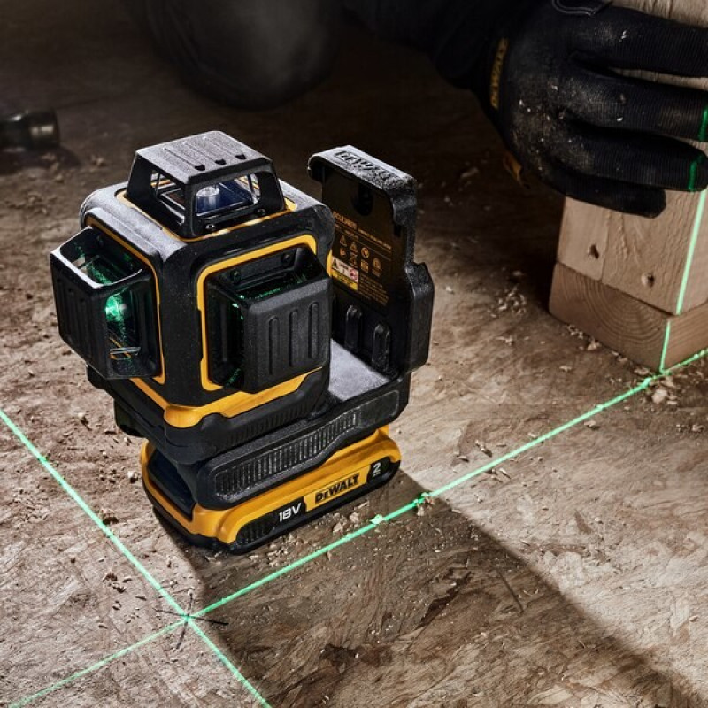 Láser de líneas cruzadas DeWalt DCLE34031D1-QW 3x360°, verde, 40 m, 18 V, 2 Ah batería, maletín TSTAK
