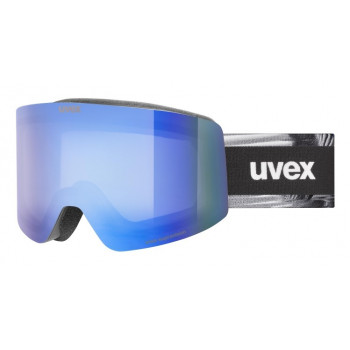 Gafas de esquí UVEX Provoqe FM, negro, lente azul