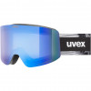Gafas de esquí UVEX Provoqe FM, negro, lente azul