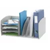 Sistema de archivo Paperflow S, 4 compartimentos, gris, poliestireno, 2 separadores ajustables
