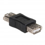 Akyga AK-AD-06 adaptador USB-A hembra a hembra, USB 2.0, negro
