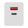 Cargador de pared Akyga AK-CH-20 100W USB-C USB-A PD GaN 5-20V / 1.5-5A blanco
