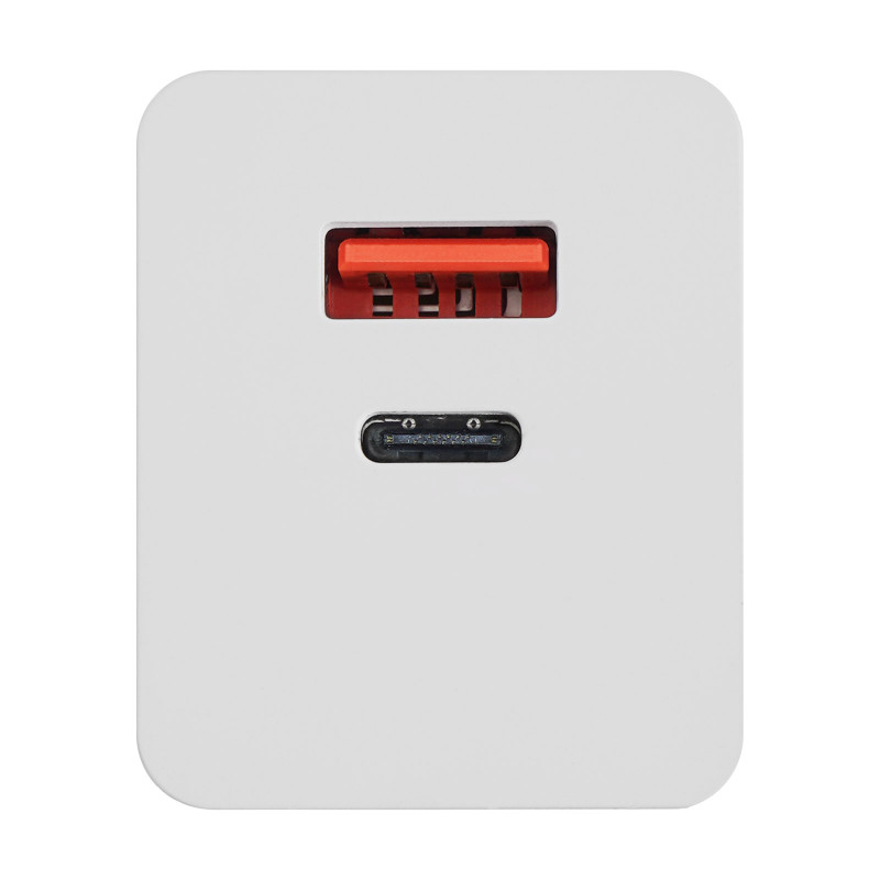 Cargador de pared Akyga AK-CH-20 100W USB-C USB-A PD GaN 5-20V / 1.5-5A blanco