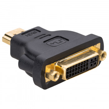 Akyga AK-AD-02 adaptador DVI-I 24+5 hembra a HDMI macho, negro