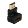 Akyga AK-AD-01 adaptador HDMI macho a hembra, acodado 90° hacia arriba, negro