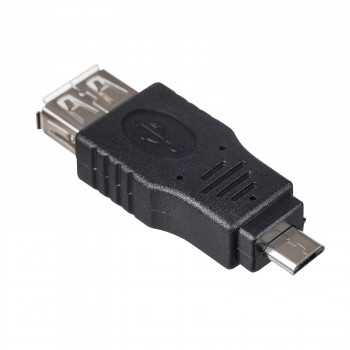 Akyga AK-AD-08 adaptador OTG USB-A hembra a Micro-USB macho, negro
