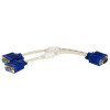 Akyga AK-AD-20 cable divisor VGA (M) a 2x VGA (F), 15 cm, blanco