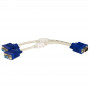 Akyga AK-AD-20 cable divisor VGA (M) a 2x VGA (F), 15 cm, blanco