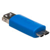 Akyga AK-AD-25 adaptador OTG USB-A 3.0 (F) a Micro USB-B 3.0 (M), azul