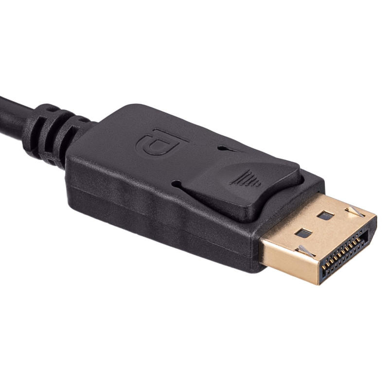 Akyga AK-AV-15 Cable DisplayPort (conector macho) a Mini DisplayPort (conector macho), 1,8 m, negro