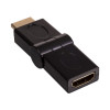 Akyga AK-AD-40 Adaptador acodado HDMI (M) a HDMI (F) giratorio 180°, negro