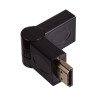 Akyga AK-AD-40 Adaptador acodado HDMI (M) a HDMI (F) giratorio 180°, negro