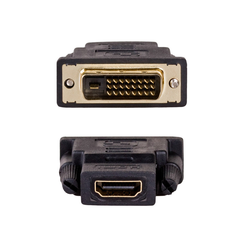 Akyga AK-AD-41 Adaptador HDMI (F) a DVI-D 24+1 (M), negro