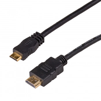 Akyga AK-HD-10M Cable HDMI a Mini HDMI v1.4, High Speed con Ethernet, 1 m, negro