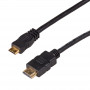 Akyga AK-HD-10M Cable HDMI a Mini HDMI v1.4, High Speed con Ethernet, 1 m, negro