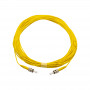 Akyga AK-FC-03 Cable de conexión de fibra óptica monomodo ST a ST simplex, 14 m, amarillo