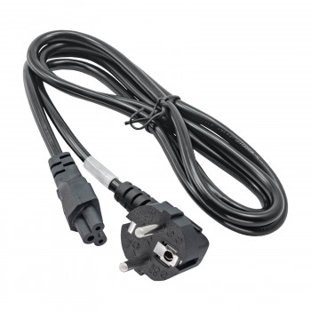 Akyga AK-NB-01A Cable de alimentación para portátil CEE 7/7 a IEC C5 (trébol), 3x 0,5 mm², 1,5 m, negro