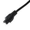 Akyga AK-NB-01A Cable de alimentación para portátil CEE 7/7 a IEC C5 (trébol), 3x 0,5 mm², 1,5 m, negro