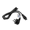 Akyga AK-NB-01A Cable de alimentación para portátil CEE 7/7 a IEC C5 (trébol), 3x 0,5 mm², 1,5 m, negro