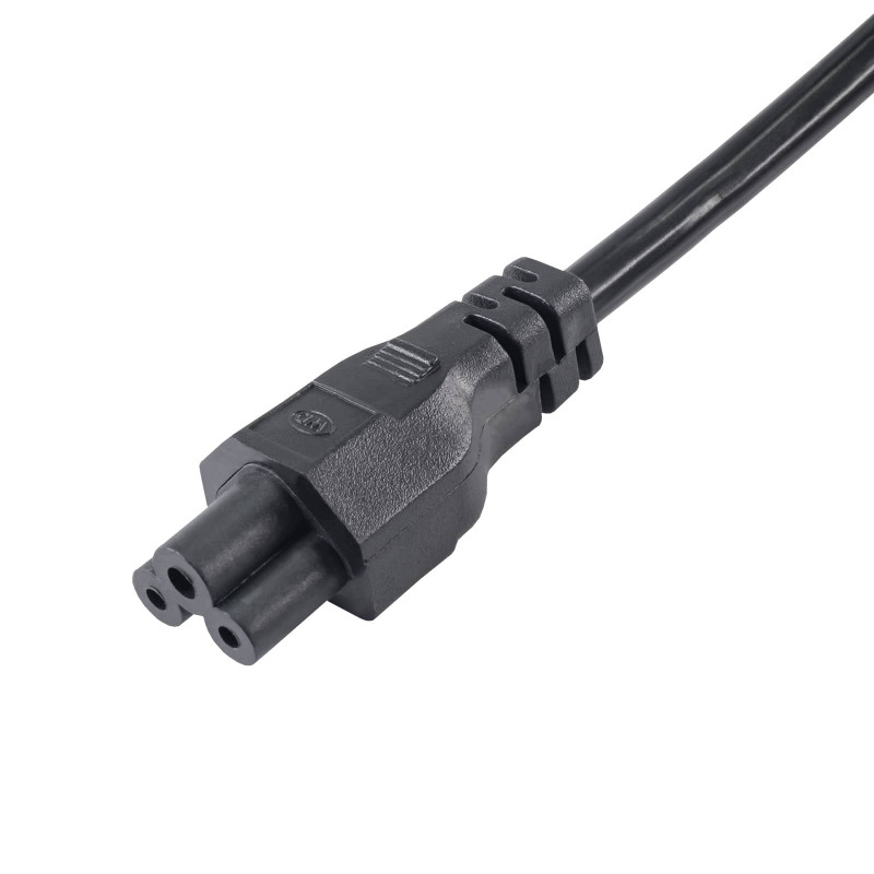 Akyga AK-NB-01C Cable de alimentación para portátil CEE 7/7 a IEC C5, cobre 3x0,75 mm², 1,5 m, negro