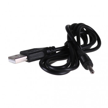 Akyga AK-DC-03 Cable de alimentación USB-A conector macho a DC 3,5 x 1,35 mm conector macho, 0,8 m, negro