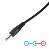 Akyga AK-DC-03 Cable de alimentación USB-A conector macho a DC 3,5 x 1,35 mm conector macho, 0,8 m, negro