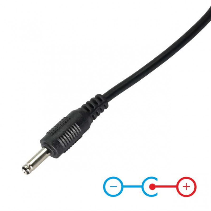 Akyga AK-DC-03 Cable de alimentación USB-A conector macho a DC 3,5 x 1,35 mm conector macho, 0,8 m, negro