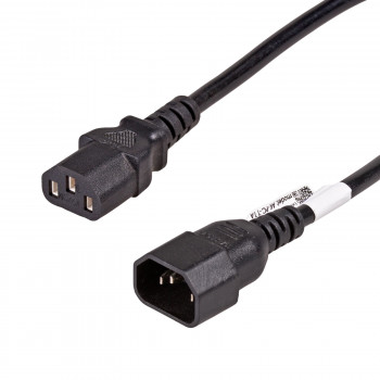 Akyga AK-PC-11A Cable alargador de alimentación IEC C14 a IEC C13, CCA 3x0,5 mm², 5 m, negro